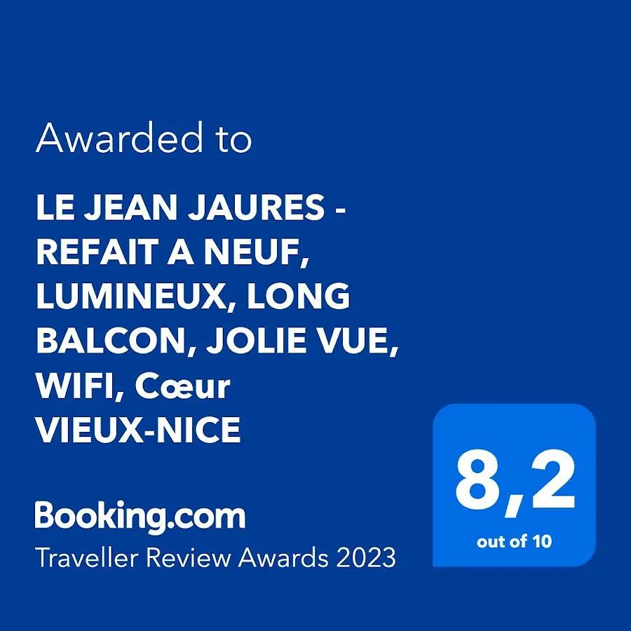 Apartmán Le Jean Jaures - Refait A Neuf, Lumineux, Long Balcon, Jolie Vue, Wifi, Coeur Vieux-Nice Francie